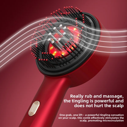 Electric Scalp Massager Comb with Red Light Therapy